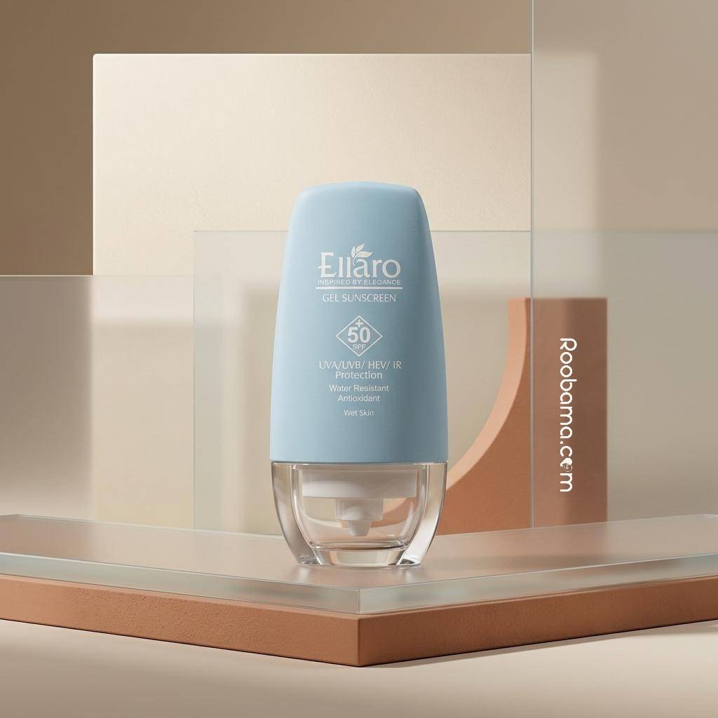 ژل ضد آفتاب Ellaro SPF 50 مقاوم در برابر آب و آنتی اکسیدان - روباما