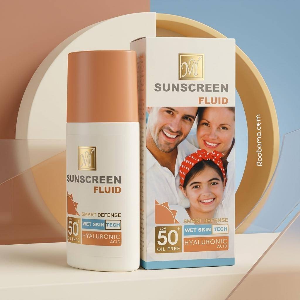 فلوئید ضد آفتاب بی‌رنگ مای SPF50 مدل Hyaluronic Acid حجم 50 میلی‌لیتر
