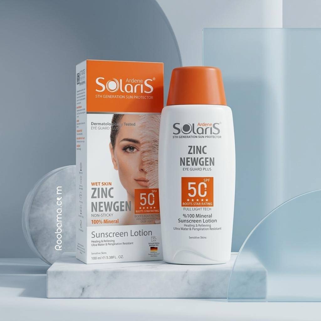 لوسیون ضد آفتاب فیزیکال زینک نیوژن آردن سولاریس SPF50 پوست حساس 100 میل