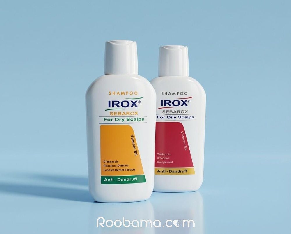 شامپو ضد شوره ایروکس سری Sebarox مناسب شوره چرب و خشک برای کنترل پوستهریزی و سلامت پوست سر