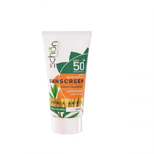کرم ضدآفتاب بی‌رنگ شون مدل دابل‌شیلد SPF50 مناسب پوست خشک و نرمال حجم 50 میلی‌لیتر