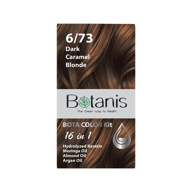 کیت رنگ مو بوتانیس کد 6/73 Dark Caramel Blonde