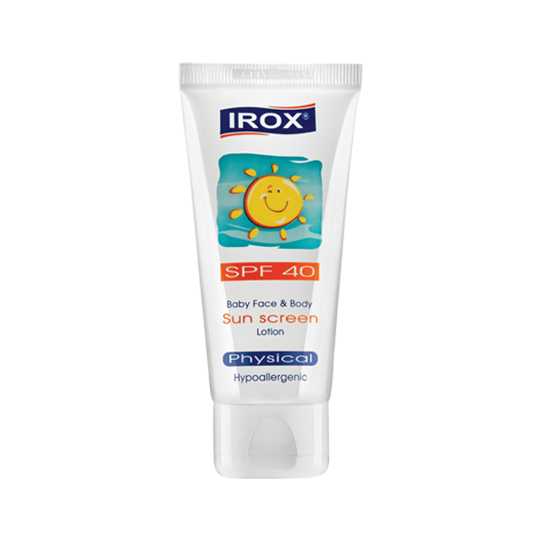 لوسیون ضدآفتاب صورت و بدن کودکان SPF40 ایروکس وزن 60 گرم