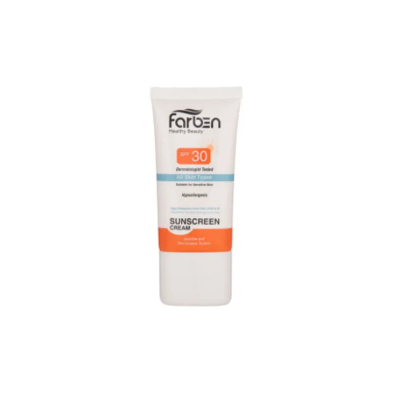 کرم ضد آفتاب فاربن SPF30 مدل ضد حساسیت Hypoallergenic حجم 50 میلی لیتر