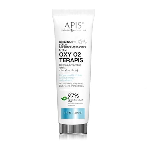 اسکراب صورت اکسیژن‌رسان حرفه‌ای آپیس APIS  مدل OXY O2 حجم ۱۰۰ میلی‌لیتر