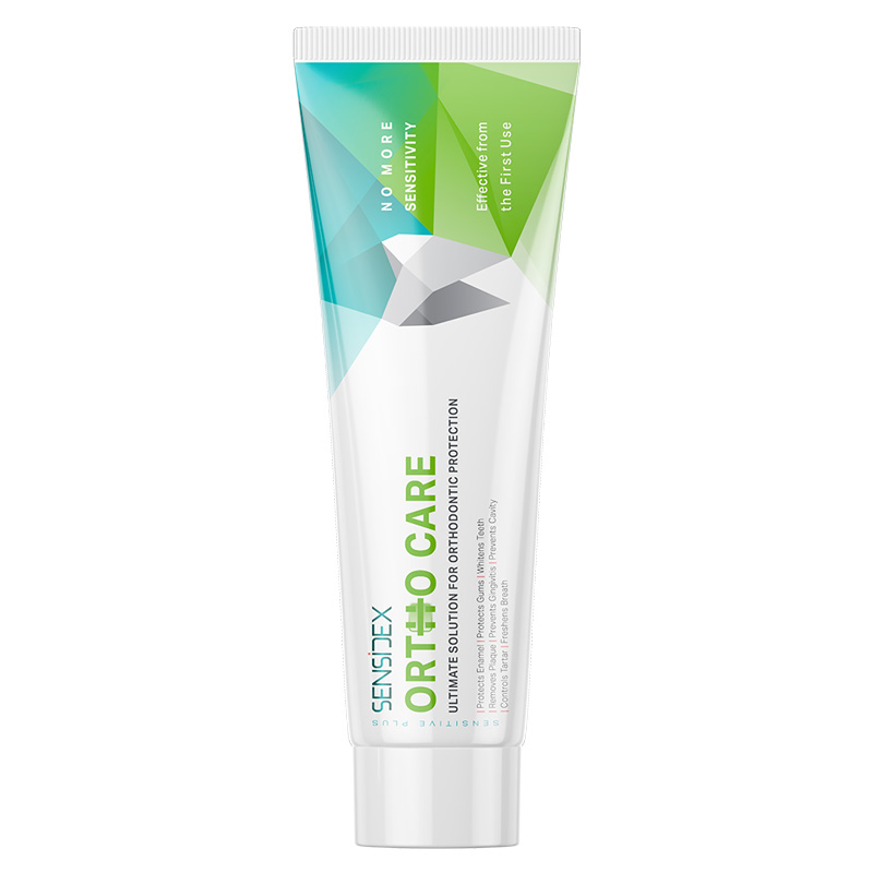 خمیردندان ژله‌ای سنسیدکس پاک‌کننده کامل دندان مدل Ortho Care وزن 100 گرم