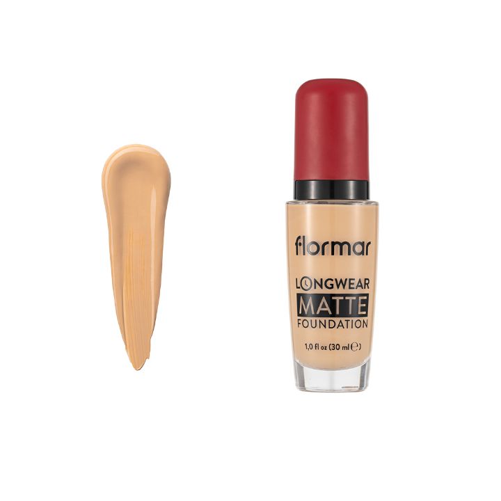 کرم‌پودر مات فلورمار Flormar longwear matte  مدل 040 Natural Beige حجم 30 میلی‌لیتر