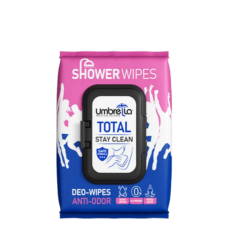 دستمال مرطوب بدن آمبرلا مدل توتال خوشبو کننده 50 عدد