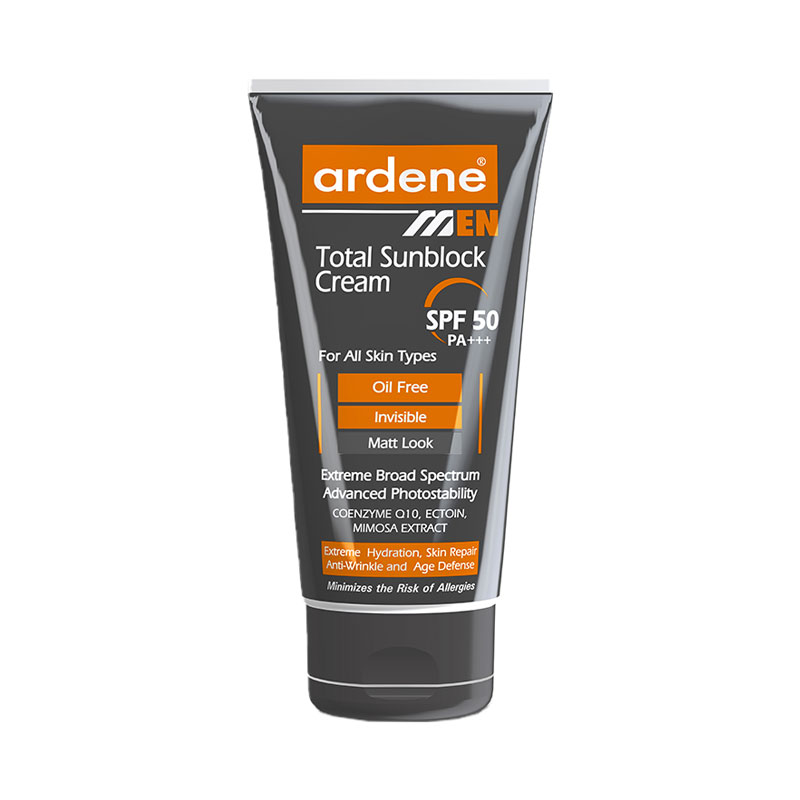 کرم ضدآفتاب آقایان آردن مدل Total SPF50 وزن 50 گرم