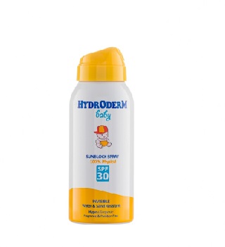 اسپری ضد آفتاب فیزیکال کودکان SPF30 هیدرودرم حجم 100 میلی‌لیتر