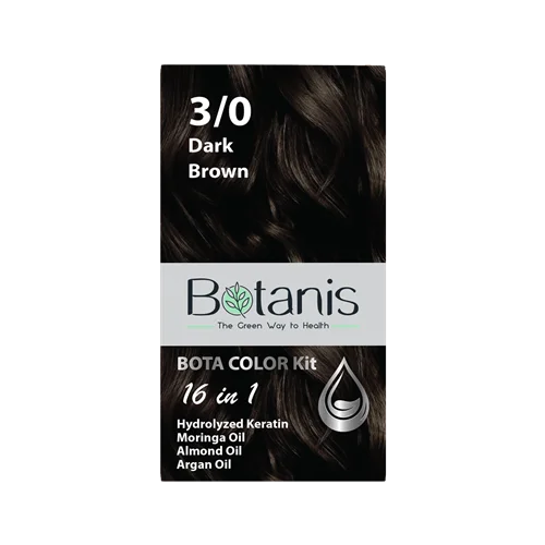 کیت رنگ مو بوتانیس کد 3/0 Dark Brown