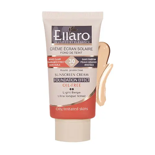 کرم ضدآفتاب فاقدچربی SPF30 الارو مدل کرم پودری بژروشن  حجم 40 میلی‌لیتر
