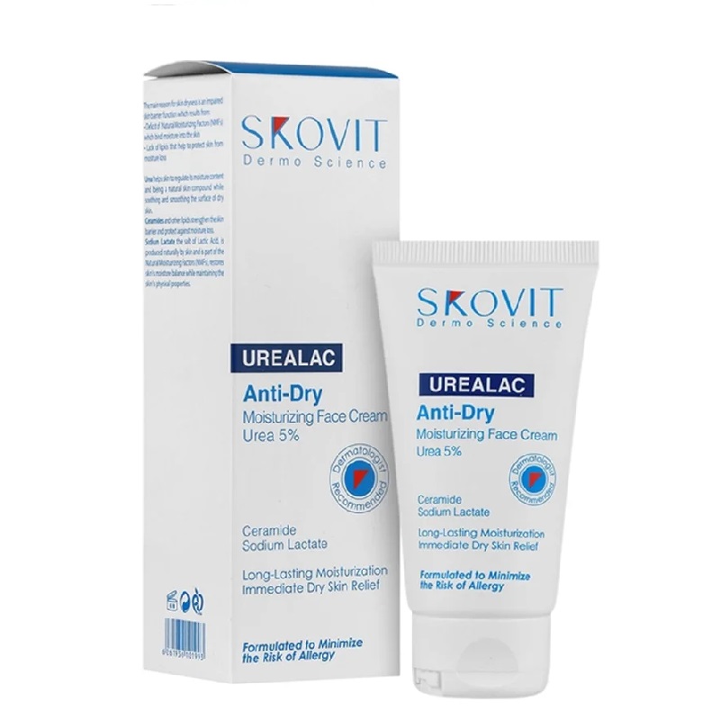کرم مرطوب‌کننده صورت 5 % اوره اسکوویت Skovit حجم 50 میلی‌لیتر