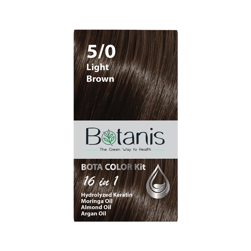 کیت رنگ مو بوتانیس کد 5/0 Light Brown