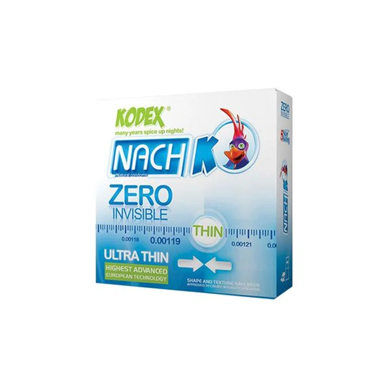 کاندوم کدکس مدل Zero Invisible بسته 3 عددی