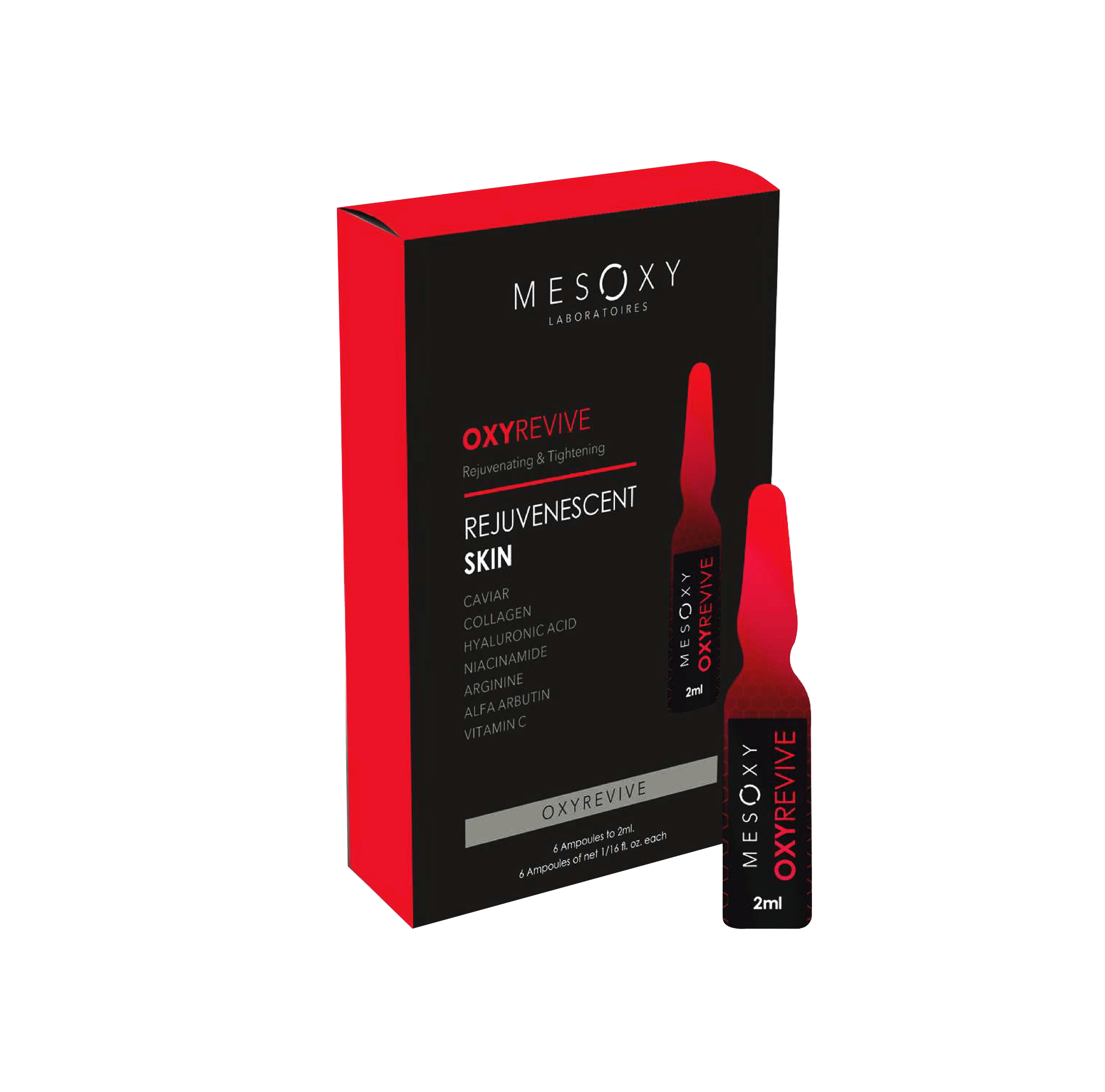 ویال اکسی ریوایو مزوکسی Mesoxy Oxy Revive حجم 2میلی‌لیتر  ampul 6  x