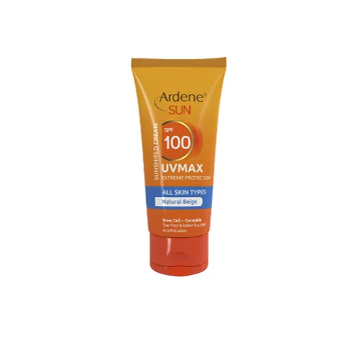 کرم ضد آفتاب رنگی 100 SPF آردن مدل UVMAX مناسب انواع پوست حجم 50 میل- بژ طبیعی